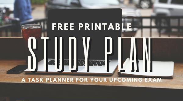 free printable study plan