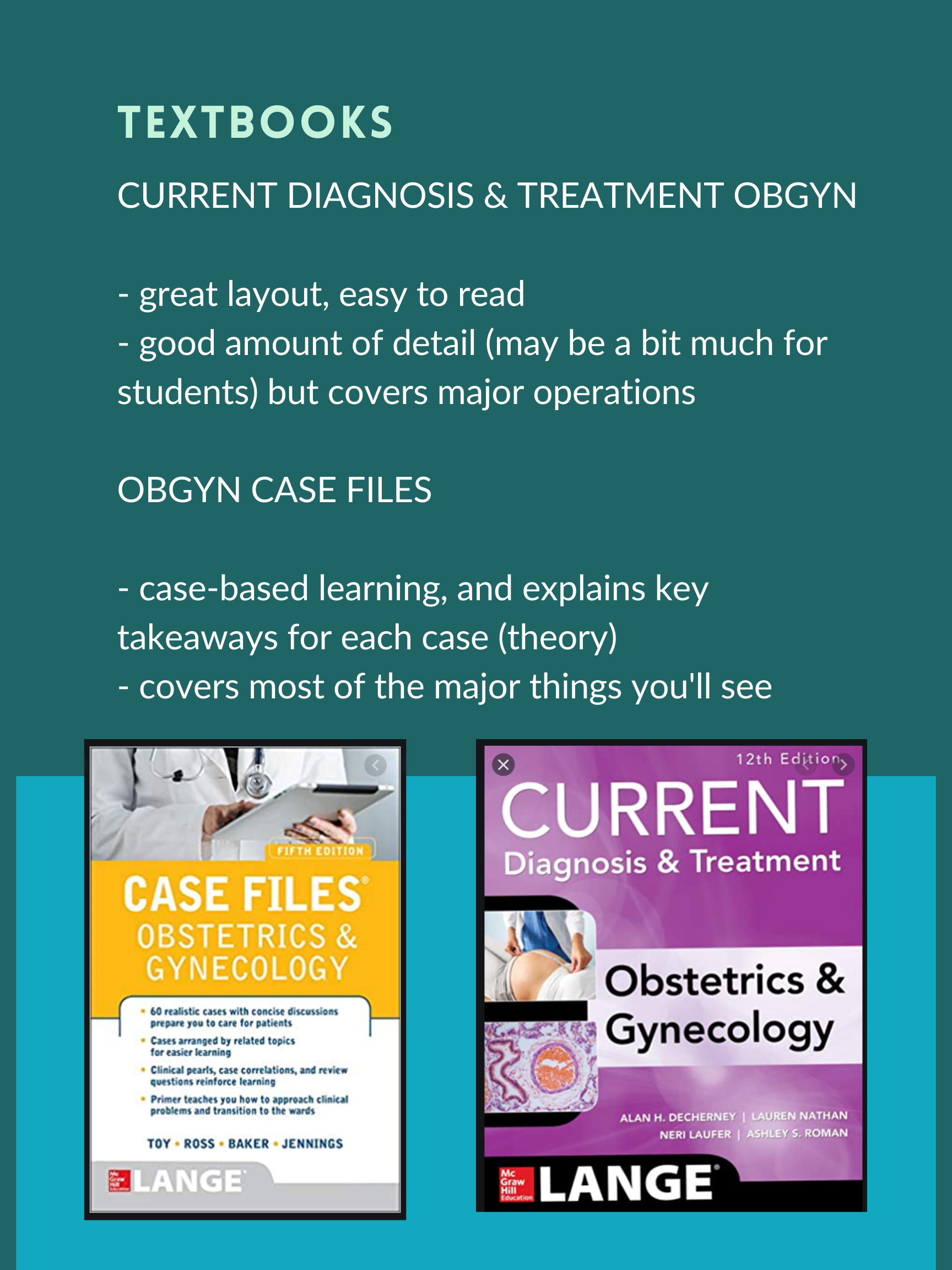 best resources for obgyn rotations